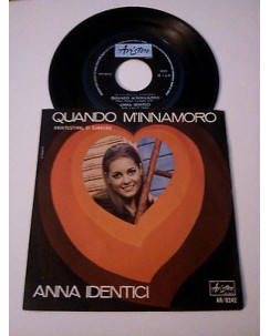 Anna Identici "Quando m'innamoro" (XVIII Festival di Sanremo) -Ariston- 45 giri