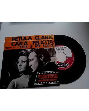 Petula Clark "Cara felicità (this is my song) -Disques Vogue- 45 giri
