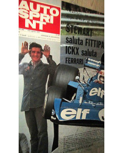 Auto Sprint n. 32 del 1973: Stewart Saluta Fittipaldi Ickx saluta Ferrari FF03