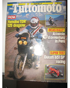 TUTTOMOTO N. 8 Agosto 1989 Yamaha TDR 125 dragster Ducati 851 SP  
