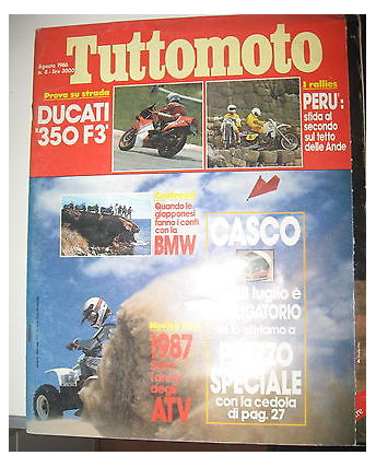 TUTTOMOTO N. 8 Agosto 1986 Ducati 350 F3 BMW   