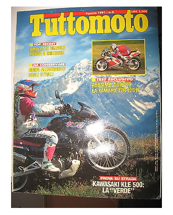 TUTTOMOTO N. 8 Agosto 1991 BMW Honda Yamaha TZR125R Kawasaki  FF02