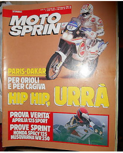 MOTO SPRINT N. 3 - gennaio 1990 Orioli Cagiva Aprilia 125 sport Honda Spacy 