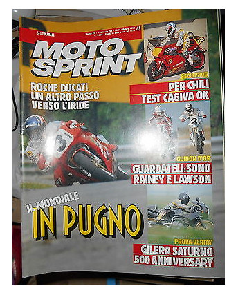 MOTO SPRINT N. 41 ottobre 1990 Roche Ducati Cagiva Gilera saturno 