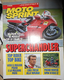 MOTO SPRINT N. 43 ottobre 1992 Anno XVII Cagiva '92 Chili Yamaha 