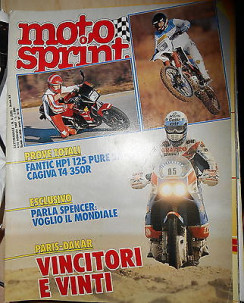 MOTO SPRINT N. 6 - febbraio 1987 Anno XII fantic HP1 125 Cagiva T4 350R 