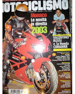 Motociclismo 2569 Ott 2002:Honda CBR600RR, Aprilia Tuono Fighter   FF07