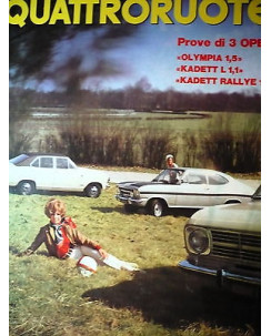 Quattroruote 148 apr '68, Opel Olympia 1,5, Opel Kadett Rallye,  FF05