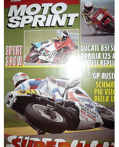 Moto Sprint  N.23  '89:Ducati 851 SP , Aprilia AF/1  125 Sintesi  Replica   FF08
