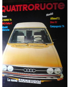 Quattroruote 214 ott '73, Audi 80 GT, Ford Taunus '74, Fiat Campagnola 2,   FF06
