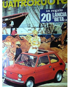 Quattroruote 221 mag '74, Fiat 126, Lancia Beta 1,6, Ford Consul 2000 L,   FF06