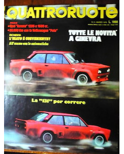Quattroruote 243 mar '76,  Fiat 131 Abarth, Opel Ascona, Volkswagen Polo,  FF06