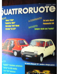 Quattroruote 285 ago '79, Renault 5, Mercedes 240 diesel, Audi 200 Turbo,  FF06
