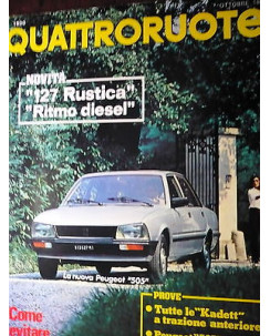 Quattroruote 287 ott '79, Peugeot 505, Fiat Ritmo diesel, Fiat 127 Rustica  FF06