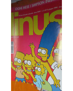 Linus - 1999 Giugno ed.Baldini con i Simpson