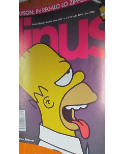 Linus - 1999 Luglio ed.Baldini con i Simpson