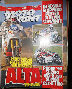MOTO SPRINT N. 1 - gennaio 1990 Paris-Dakar Suzuki  GSX-R750 