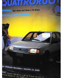 Quattroruote 365 mar '86, Peugeot 309, Fiat Uno Diesel, Renault 5,  FF06