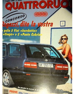 Quattroruote n. 489 lug 1996, Alfa 155 Audi A4 Ford Fiesta Lancia Y ed. Domus 