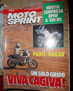 MOTO SPRINT N. 2 - gennaio 1990 Paris-Dakar Cagiva BMW K100RS 