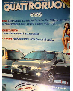 Quattroruote n. 490 Ago 1996 Ferrari 550 Maranello Ford Galaxy Ulysse ed. Domus