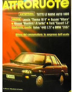 Quattroruote 399 gen '89, Nissan Bluebird 1.8 Turbo, Suzuki Vitara,  FF06