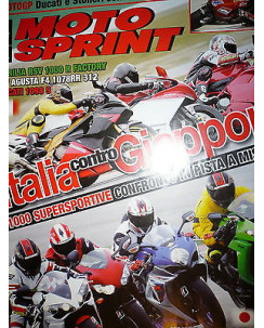 Moto Sprint N.13 2008:Ducati 1098 S, MV Agusta F4 1078RR 312,Yamaha YZF-R1  FF06