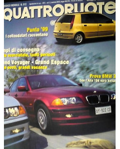 Quattroruote 512 giu '98  BMW 318, Lancia K, Punto '99,  FF08