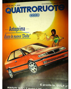 Quattroruote 429 lug '91, Lancia Delta, Suzuki Maruti 800, Renault Espace,  FF07