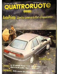 Quattroruote 432 ott '91, Seat Toledo, Fiat 500, Renault Clio,   FF07