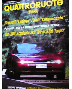 Quattroruote 443 set '92, Subaru SVX, Renault Twingo, BMW Serie 3,  FF07