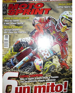 Moto Sprint N.37  2012:Aprilia Tuono V4R APRC,Benelli Zenzero 350     FF06