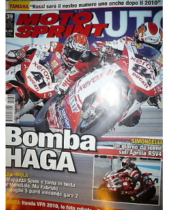 Moto Sprint N.39  2009:Honda VFR, Ducati Hypermotard 796    FF06