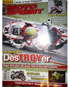 Moto Sprint N.39 2008:Aprilia RSV-4, Triumph Street Triple R,Kawasaki ZX-6R FF06
