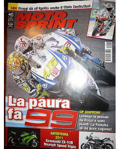 Moto Sprint N.40  2010:Kawasaki ZX-10R,Triumph Speed Triple,BMW K 1600 GT   FF06