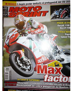 Moto Sprint N.43  2010:Ducati 1198 SP, Ducati 848 evo,Peugeot Vivacity 125  FF06