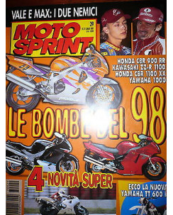 Moto Sprint  N.29  '97:Yamaha TT 600 R,Kawasaki ZZ-R 1100,Honda CBR 1100 XX FF09
