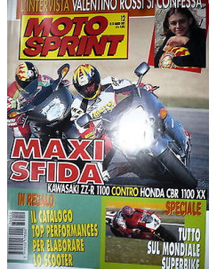 Moto Sprint  N.12  '97:Honda CBR 1100 XX, Kawasaki ZZ-R 1100,Yamaha Neo's   FF09