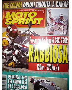 Moto Sprint  N.3  '96:Aprilia Classic 125, Suzuki GSX-750R,Yamaha YB-1    FF09