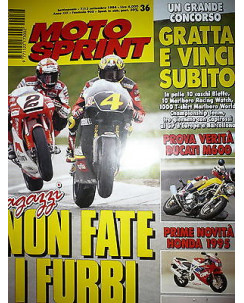 Moto Sprint  N.36  '94:Ducati M 600, Aprilia Scarabeo,Honda CBR 1000 F   FF09