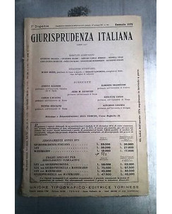 Giurisprudenza Italiana: 1^ dispensa Gennaio 1975 - Ed. Torinese FF10