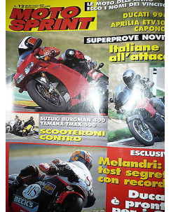 Moto Sprint  N.12  2001:Ducati 996 R,Aprilia ETV 1000 Caponord    FF10