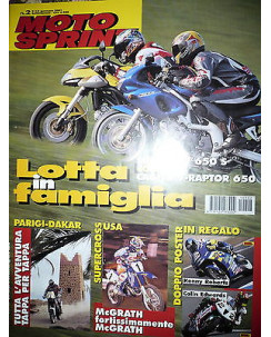 Moto Sprint  N.2  2001:Cagiva V Raptor 650, Suzuki VS 650,Aprilia RSV Mille FF10