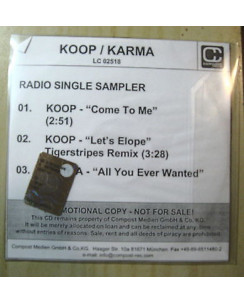 CD14 74 Radio Single Sampler: Koop / Karma [Promo 3 tracks CD]