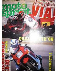 Moto Sprint N.12 '88:Kawasaki ZX 10, Aprilia 50 Red Rose,Yamaha TZ 250 GP   FF08