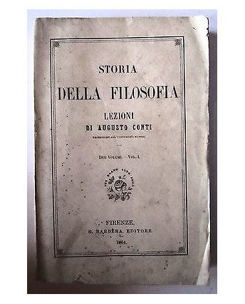 A. Conti: Storia della Filosofia Vol. I Ed. Barbera 1864 A01