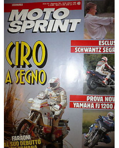 Moto Sprint N.43  '90:Yamaha FJ 1200 ABS, Moto Guzzi SP 750  FF08