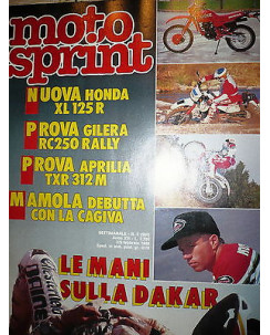 Moto Sprint N.5  '88:Aprilia TXR 312 M, Gilera RC250 Rally, Honda XL 125 R FF08