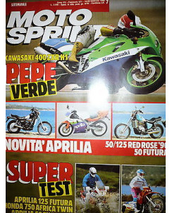 Moto Sprint N.7  '90:Aprilia 125 Futura, Honda  Africa Twin 750 NXR   FF08