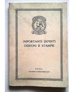 Christie's Roma: Importanti Dipinti Disegni e Stampe Roma 14 Dic. 1979 A10